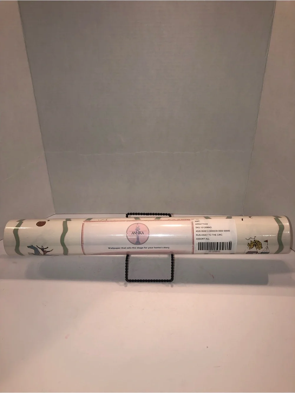 New Anthropologie Annika Reed Studios Green Run Away to the Circus Wallpaper